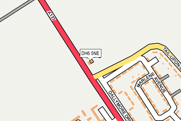 DH6 5NE map - OS OpenMap – Local (Ordnance Survey) DH6 5NE map - OS OpenMap – Local (Ordnance Survey)