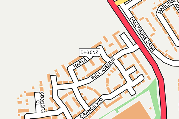 DH6 5NZ map - OS OpenMap – Local (Ordnance Survey) DH6 5NZ map - OS OpenMap – Local (Ordnance Survey)