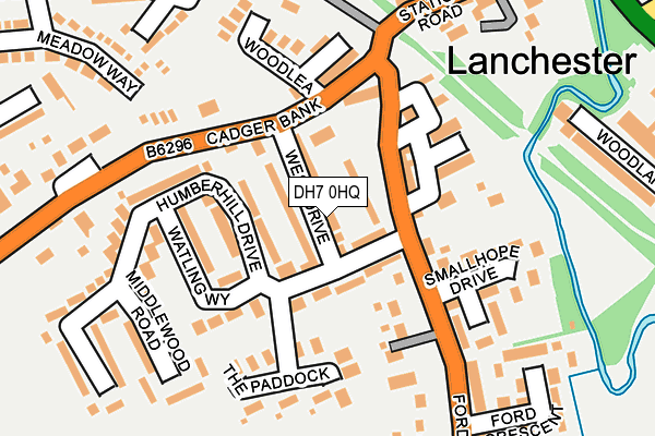 DH7 0HQ map - OS OpenMap – Local (Ordnance Survey) DH7 0HQ map - OS OpenMap – Local (Ordnance Survey)