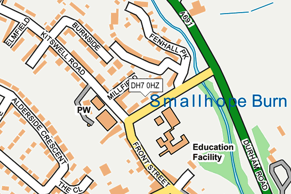 DH7 0HZ map - OS OpenMap – Local (Ordnance Survey) DH7 0HZ map - OS OpenMap – Local (Ordnance Survey)