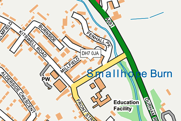 DH7 0JA map - OS OpenMap – Local (Ordnance Survey) DH7 0JA map - OS OpenMap – Local (Ordnance Survey)