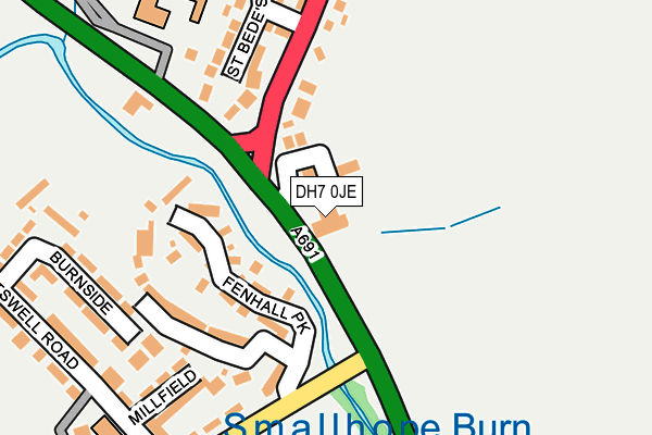 DH7 0JE map - OS OpenMap – Local (Ordnance Survey) DH7 0JE map - OS OpenMap – Local (Ordnance Survey)