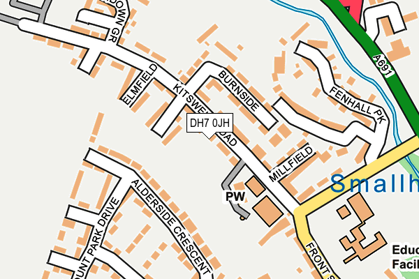 DH7 0JH map - OS OpenMap – Local (Ordnance Survey) DH7 0JH map - OS OpenMap – Local (Ordnance Survey)
