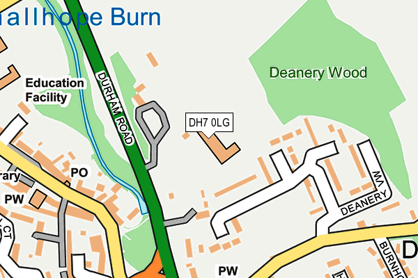 DH7 0LG map - OS OpenMap – Local (Ordnance Survey) DH7 0LG map - OS OpenMap – Local (Ordnance Survey)