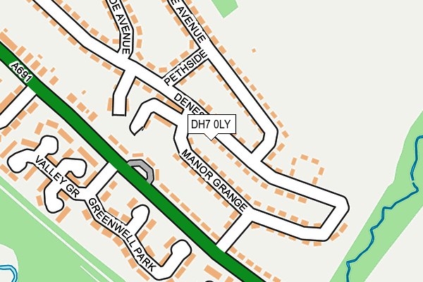 DH7 0LY map - OS OpenMap – Local (Ordnance Survey) DH7 0LY map - OS OpenMap – Local (Ordnance Survey)
