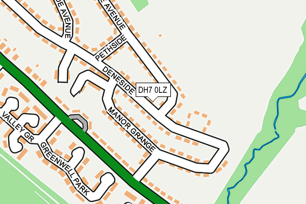 DH7 0LZ map - OS OpenMap – Local (Ordnance Survey) DH7 0LZ map - OS OpenMap – Local (Ordnance Survey)