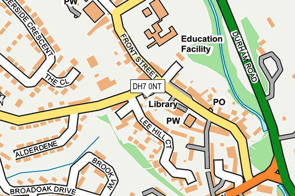 DH7 0NT map - OS OpenMap – Local (Ordnance Survey)