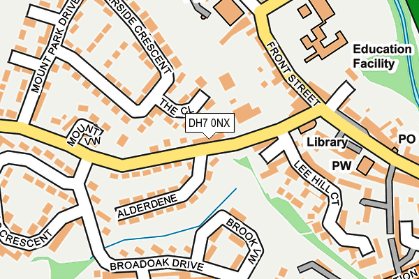 DH7 0NX map - OS OpenMap – Local (Ordnance Survey) DH7 0NX map - OS OpenMap – Local (Ordnance Survey)