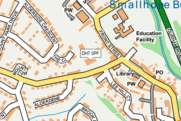 DH7 0PF map - OS OpenMap – Local (Ordnance Survey) DH7 0PF map - OS OpenMap – Local (Ordnance Survey)