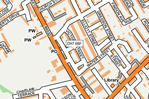 DH7 6BF map - OS OpenMap – Local (Ordnance Survey) DH7 6BF map - OS OpenMap – Local (Ordnance Survey)