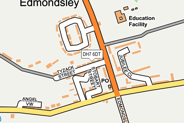 DH7 6DT map - OS OpenMap – Local (Ordnance Survey) DH7 6DT map - OS OpenMap – Local (Ordnance Survey)
