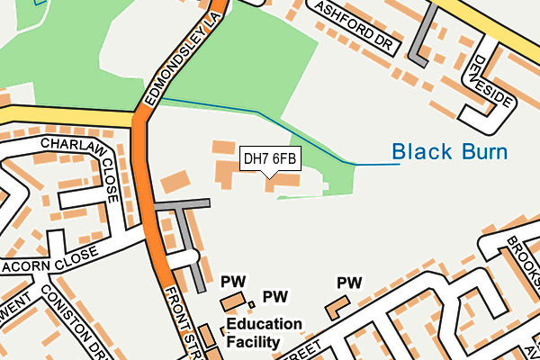 DH7 6FB map - OS OpenMap – Local (Ordnance Survey) DH7 6FB map - OS OpenMap – Local (Ordnance Survey)
