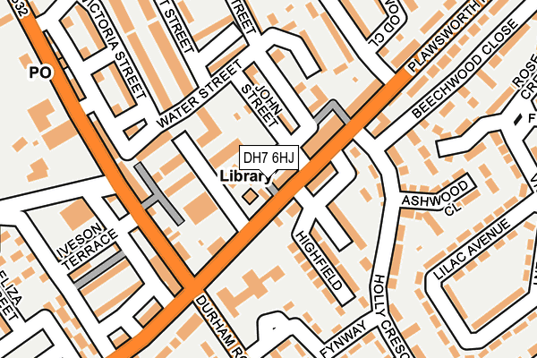 DH7 6HJ map - OS OpenMap – Local (Ordnance Survey)