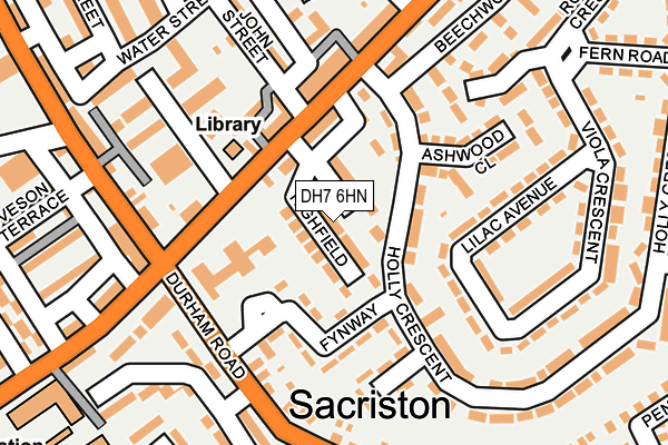 DH7 6HN map - OS OpenMap – Local (Ordnance Survey) DH7 6HN map - OS OpenMap – Local (Ordnance Survey)