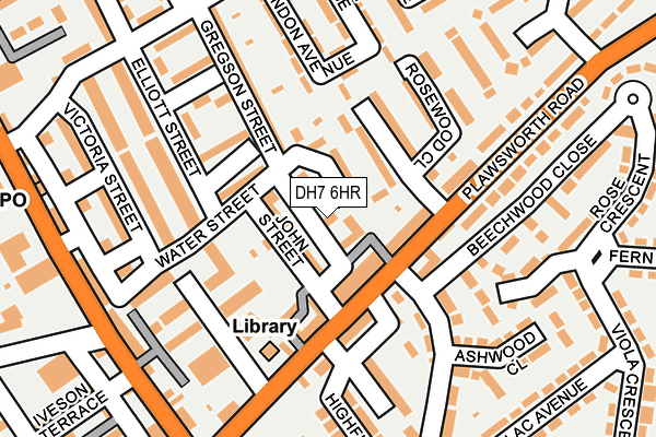 DH7 6HR map - OS OpenMap – Local (Ordnance Survey) DH7 6HR map - OS OpenMap – Local (Ordnance Survey)