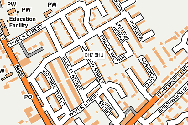 DH7 6HU map - OS OpenMap – Local (Ordnance Survey) DH7 6HU map - OS OpenMap – Local (Ordnance Survey)