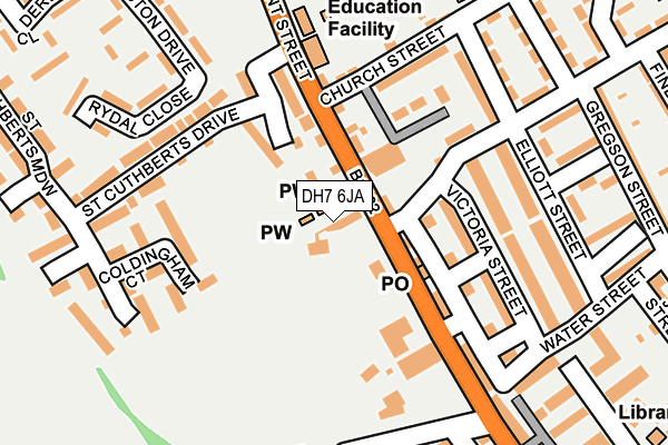 DH7 6JA map - OS OpenMap – Local (Ordnance Survey) DH7 6JA map - OS OpenMap – Local (Ordnance Survey)