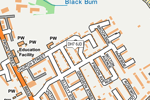 DH7 6JD map - OS OpenMap – Local (Ordnance Survey) DH7 6JD map - OS OpenMap – Local (Ordnance Survey)