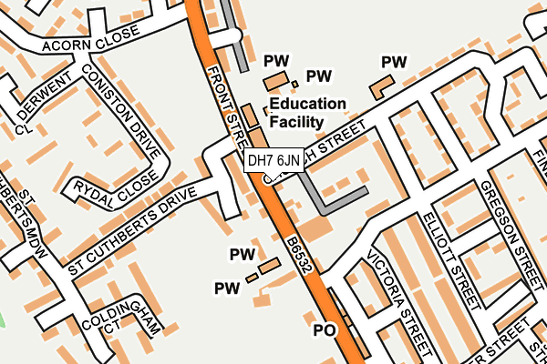 DH7 6JN map - OS OpenMap – Local (Ordnance Survey)