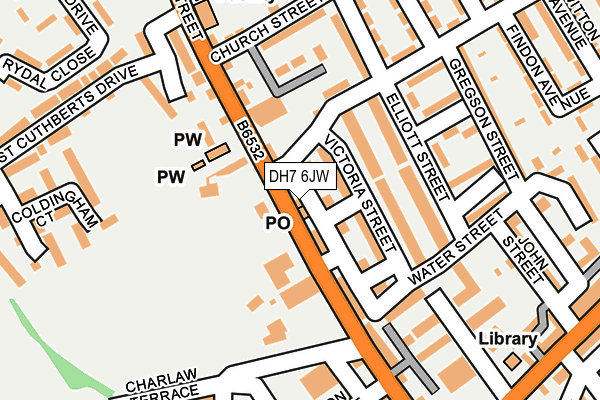 DH7 6JW map - OS OpenMap – Local (Ordnance Survey) DH7 6JW map - OS OpenMap – Local (Ordnance Survey)