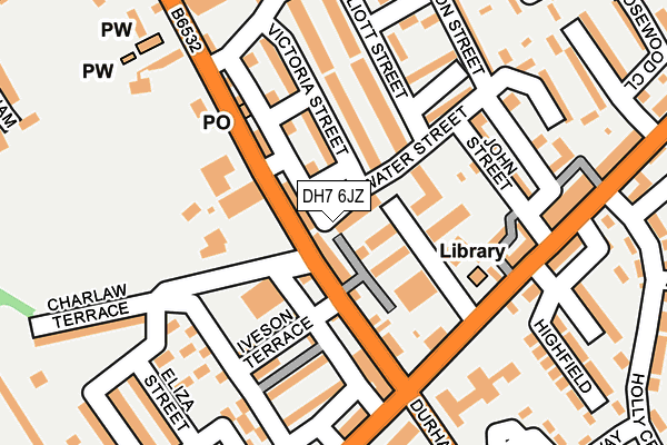 DH7 6JZ map - OS OpenMap – Local (Ordnance Survey) DH7 6JZ map - OS OpenMap – Local (Ordnance Survey)