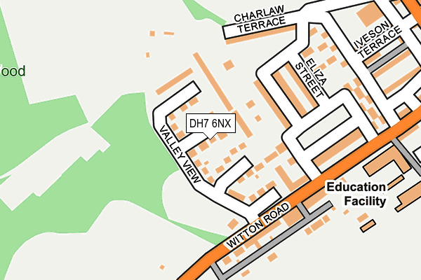 DH7 6NX map - OS OpenMap – Local (Ordnance Survey) DH7 6NX map - OS OpenMap – Local (Ordnance Survey)