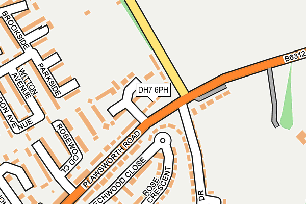 DH7 6PH map - OS OpenMap – Local (Ordnance Survey) DH7 6PH map - OS OpenMap – Local (Ordnance Survey)
