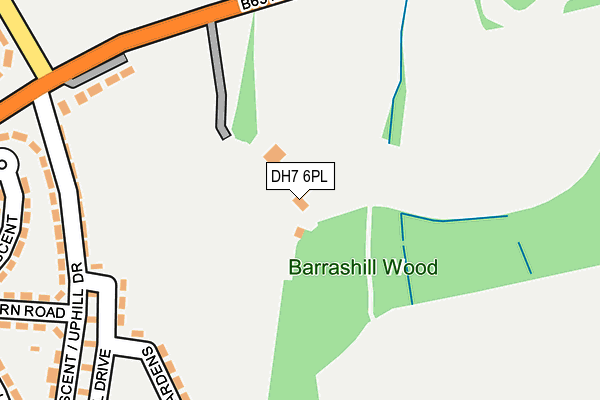 DH7 6PL map - OS OpenMap – Local (Ordnance Survey) DH7 6PL map - OS OpenMap – Local (Ordnance Survey)