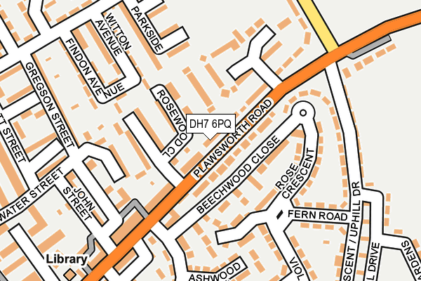 DH7 6PQ map - OS OpenMap – Local (Ordnance Survey) DH7 6PQ map - OS OpenMap – Local (Ordnance Survey)