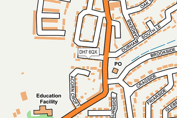 DH7 6QX map - OS OpenMap – Local (Ordnance Survey) DH7 6QX map - OS OpenMap – Local (Ordnance Survey)