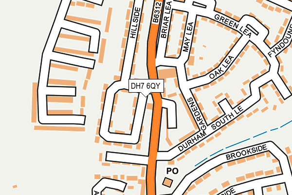 DH7 6QY map - OS OpenMap – Local (Ordnance Survey) DH7 6QY map - OS OpenMap – Local (Ordnance Survey)