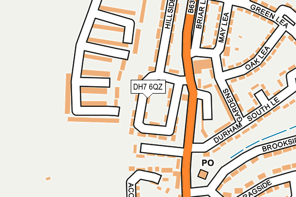 DH7 6QZ map - OS OpenMap – Local (Ordnance Survey) DH7 6QZ map - OS OpenMap – Local (Ordnance Survey)