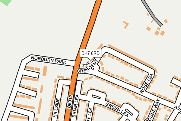 DH7 6RD map - OS OpenMap – Local (Ordnance Survey) DH7 6RD map - OS OpenMap – Local (Ordnance Survey)