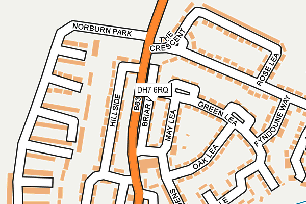 DH7 6RQ map - OS OpenMap – Local (Ordnance Survey) DH7 6RQ map - OS OpenMap – Local (Ordnance Survey)