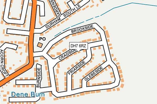DH7 6RZ map - OS OpenMap – Local (Ordnance Survey) DH7 6RZ map - OS OpenMap – Local (Ordnance Survey)