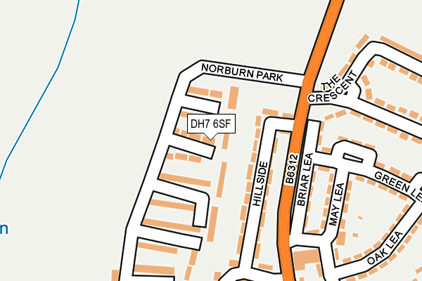 DH7 6SF map - OS OpenMap – Local (Ordnance Survey) DH7 6SF map - OS OpenMap – Local (Ordnance Survey)