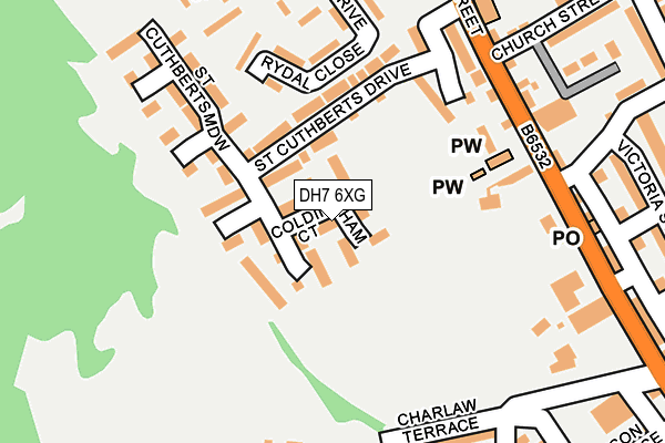 DH7 6XG map - OS OpenMap – Local (Ordnance Survey) DH7 6XG map - OS OpenMap – Local (Ordnance Survey)