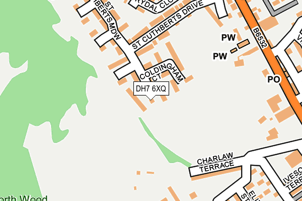 DH7 6XQ map - OS OpenMap – Local (Ordnance Survey) DH7 6XQ map - OS OpenMap – Local (Ordnance Survey)