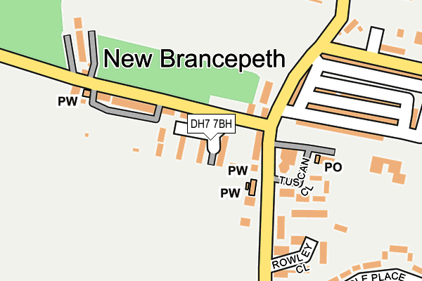 DH7 7BH map - OS OpenMap – Local (Ordnance Survey) DH7 7BH map - OS OpenMap – Local (Ordnance Survey)