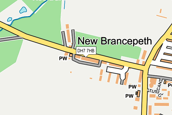 DH7 7HB map - OS OpenMap – Local (Ordnance Survey) DH7 7HB map - OS OpenMap – Local (Ordnance Survey)