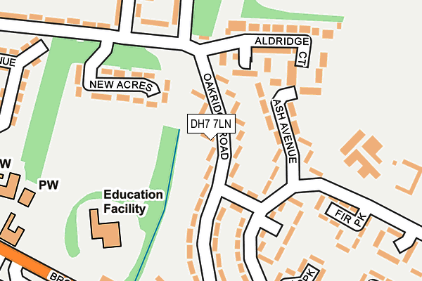 DH7 7LN map - OS OpenMap – Local (Ordnance Survey) DH7 7LN map - OS OpenMap – Local (Ordnance Survey)