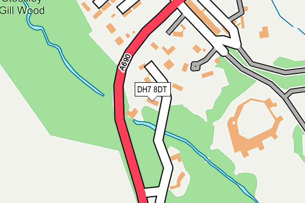 DH7 8DT map - OS OpenMap – Local (Ordnance Survey) DH7 8DT map - OS OpenMap – Local (Ordnance Survey)