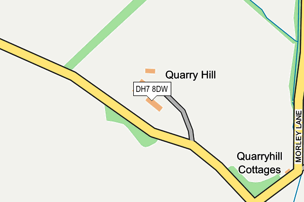 DH7 8DW map - OS OpenMap – Local (Ordnance Survey) DH7 8DW map - OS OpenMap – Local (Ordnance Survey)