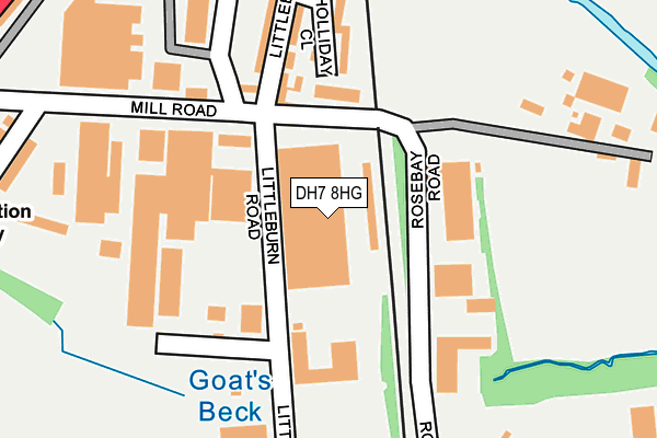 DH7 8HG map - OS OpenMap – Local (Ordnance Survey) DH7 8HG map - OS OpenMap – Local (Ordnance Survey)