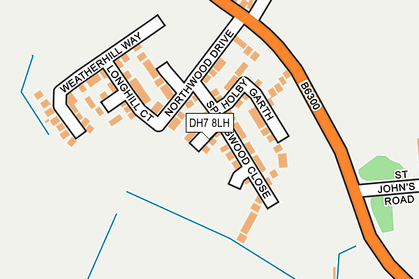 DH7 8LH map - OS OpenMap – Local (Ordnance Survey) DH7 8LH map - OS OpenMap – Local (Ordnance Survey)