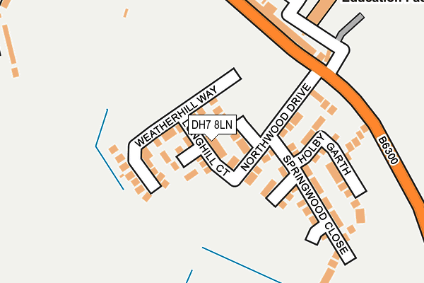 DH7 8LN map - OS OpenMap – Local (Ordnance Survey) DH7 8LN map - OS OpenMap – Local (Ordnance Survey)