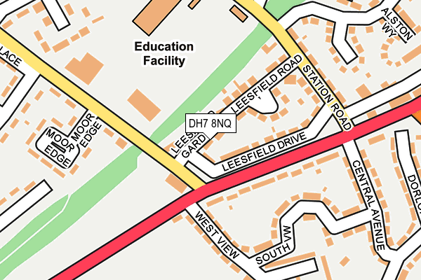DH7 8NQ map - OS OpenMap – Local (Ordnance Survey) DH7 8NQ map - OS OpenMap – Local (Ordnance Survey)