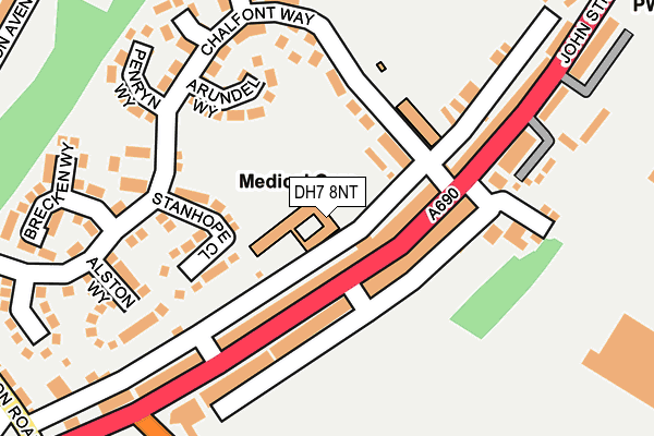 DH7 8NT map - OS OpenMap – Local (Ordnance Survey) DH7 8NT map - OS OpenMap – Local (Ordnance Survey)