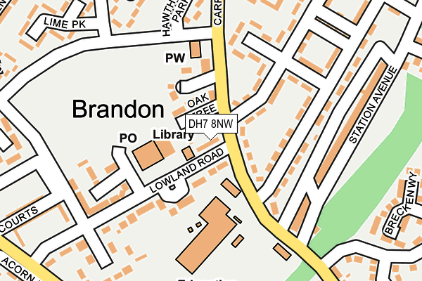 DH7 8NW map - OS OpenMap – Local (Ordnance Survey) DH7 8NW map - OS OpenMap – Local (Ordnance Survey)