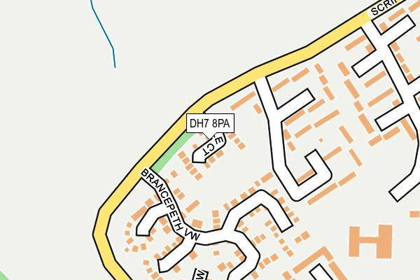 DH7 8PA map - OS OpenMap – Local (Ordnance Survey) DH7 8PA map - OS OpenMap – Local (Ordnance Survey)